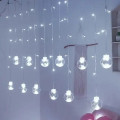 Светодиодная гирлянда RD-070 Штора Шарик в шарике ∙ Гирлянда-штора RD-070 с белым проводом и белым свечением ламп