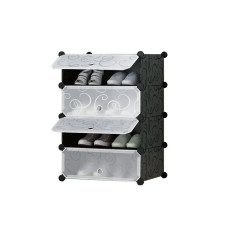 Компактный шкаф-органайзер для обуви 37×37×73 см ∙ Пластиковый шкаф для обуви 37×37×73 см