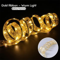 Гирлянда светодиодная лента на елку 10 м на батарейках Тёплый белый свет ∙ Светодиодная LED гирлянда 10 м 