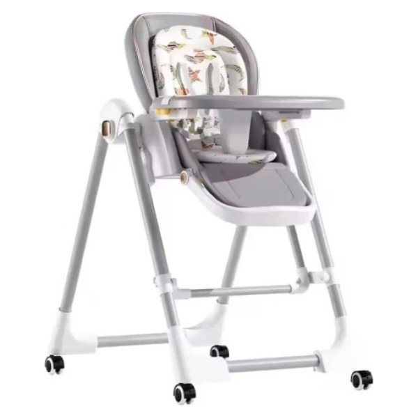 Стульчик-шезлонг для кормления BabyChair Z901 с регулируемой спинкой и столиком ∙ Шезлонг- стульчик BabyChair Z901 с колесами и складной конструкцией