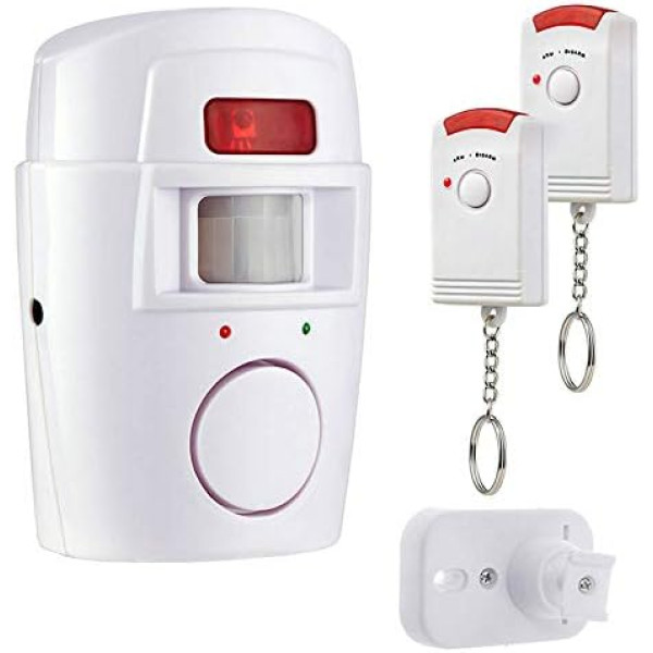 Сенсорная сигнализация с датчиком движения сиреной и 2 пультами ∙ Универсальная охранная система для гаража и магазина