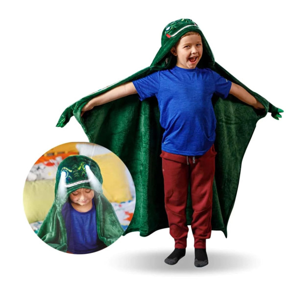 Толстовка с светящимися глазами Led light-up eyes ∙ Худи-Плед детский Led light-up eyes