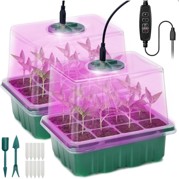 Универсальный лоток для проращивания растений со светодиодной подсветкой ∙ Набор универсальных лотков GrowBox для проращивания растений со светодиодным светом
