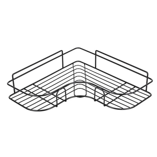 Угловая металлическая полка-держатель для ванной комнаты Storage Rack ∙ Металлическая проволочная угловая настенная полка Storage Rack