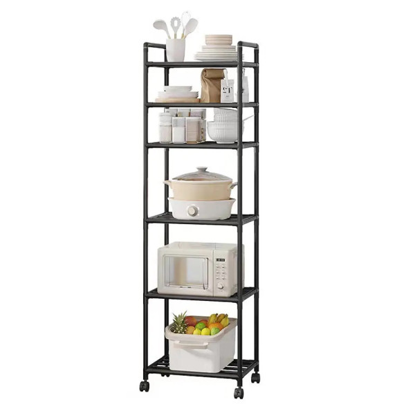 Многофункциональная полка на 6 ярусов для кухни • Стеллаж этажерка на колесах 6 уровней 170х42х32см