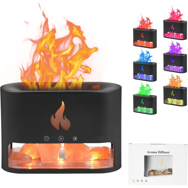 Многофункциональная лампа-аромадиффузор Docsal Flame с LED-подсветкой ∙ Лампа-увлажнитель воздуха Docsal Flame 3в1