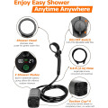Кемпинговый душ с насосом и дисплеем температуры, с воронкой и шлангом 2M для сада Черный 6000mAh ∙ Портативный душ для кемпинга Spopal