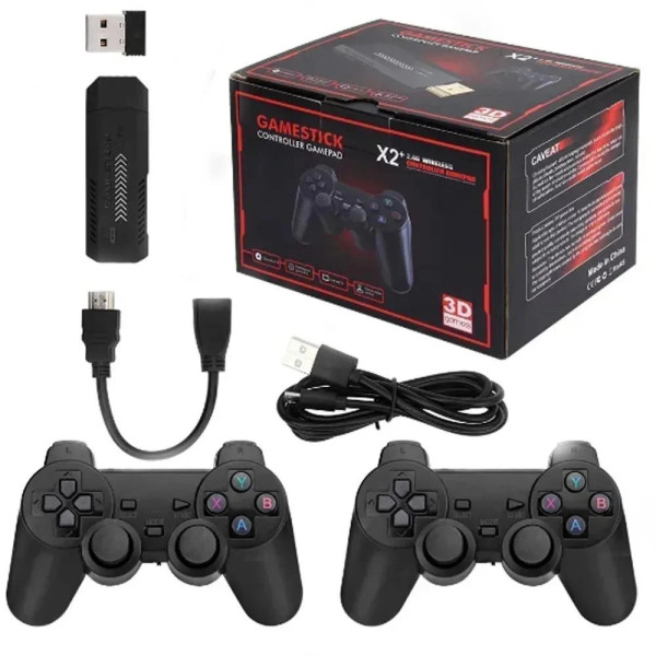 Игровая приставка X2 Plus Gamestick с двумя беспроводными джойстиками ∙ Gamepad-приставка X2 Plus 64GB с поддержкой 4K Ultra HD