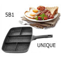 Прямоугольная сковорода UNIQUE UN-402 с 5 секциями для одновременного приготовления ∙ Сковорода 5в1 UNIQUE UN-4021 38×31 см