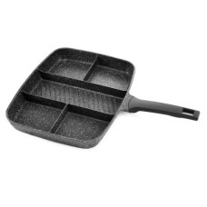 Прямоугольная сковорода UNIQUE UN-402 с 5 секциями для одновременного приготовления ∙ Сковорода 5в1 UNIQUE UN-4021 38×31 см