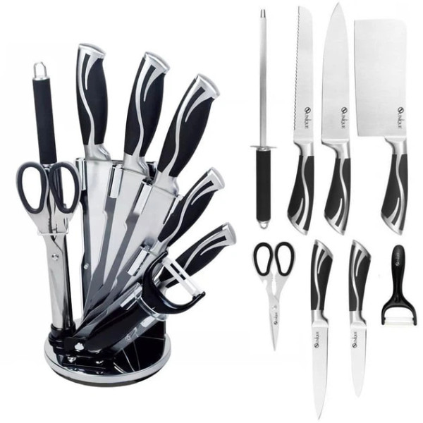 Кухонный комплект ножей UNIQUE UN-1834 из нержавеющей стали ∙ Набор ножей UNIQUE UN-1834 для кухни