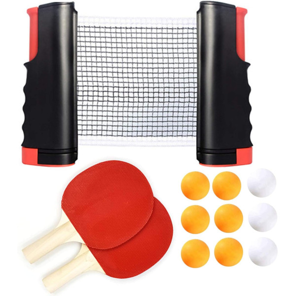 Портативный набор для тренировок по настольному теннису ∙ Комплект для занятий настольным теннисом дома и на улице