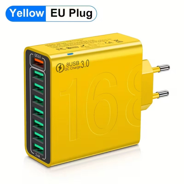 Адаптер для быстрой зарядки мобильных телефонов с 8 портами ∙ Зарядное устройство 8-в-1 BK329 150Вт