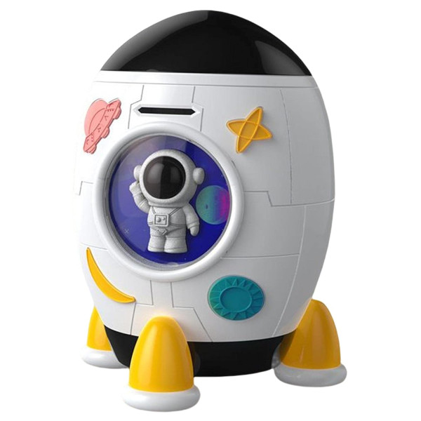 Сейф-копилка Ракета электронная музыкальная 852A ∙ Детский электронный сейф-копилка в форме космической ракеты