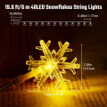Светодиодная LED гирлянда Снежинки 3 м для дома и праздников ∙ Гирлянда Снежинки с LED-эффектами