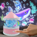 Ночник-проектор от USB Карусель + Пульт 21 слайд ∙ LED светильник для детей со сменными проекциями