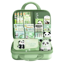 Канцелярский набор Панда 55 предметов в кейсе с кодовым замком ∙ Большой набор канцелярии в чемодане Панда 55 в 1