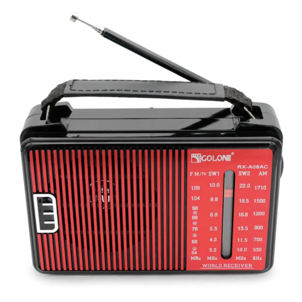 Портативный радиоприемник GOLON RX-A08 AC от сети 220В ∙ Радиоприемник GOLON RX-A08 на батарейках