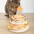 Игровой трек для кошек 4 уровня с мячами и пером на пружине ∙ Интерактивная игрушка для котов