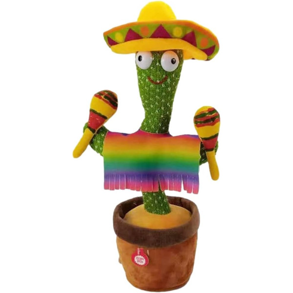 Интерактивная игрушка Говорящий кактус для детей ∙ Кактус мексиканец от USB в одежде