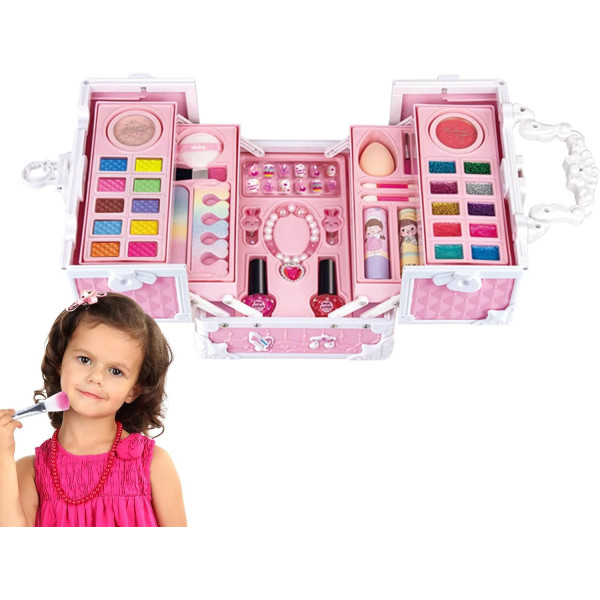 Коробка с косметикой - 22 предмета для маленькой принцессы ∙ Детский набор 22 предмета косметики для игр и творчества