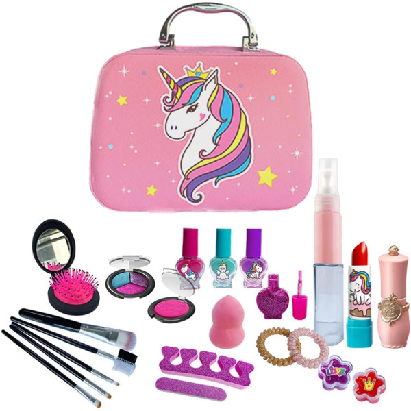Набор детской декоративной косметики Make Up 25 предметов ∙ Детский набор красоты 25 предметов в косметичке