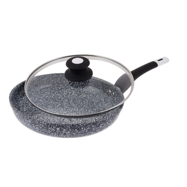 Глубокая сковорода UNIQUE UN-5114-22 с антипригарным гранитным покрытием ∙ Сковорода UNIQUE UN-5114-22 с крышкой