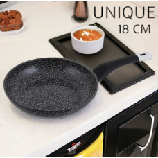 Сковорода UNIQUE UN-5132 18 см с антипригарным гранитным покрытием ∙ Глубокая сковорода UNIQUE UN-5132 18 см из алюминия