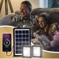Портативная солнечная система EP-05 6V3W с литиевой батареей, двумя LED лампами и возможностью подзарядки телефона ∙ Лампа-прожектор EP-05 с солнечной панелью 6V3W
