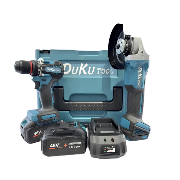 Набор аккумуляторного инструмента LY- 0217 ∙ Комплект LY- 0217  2в1 ударный шуруповерт и болгарка