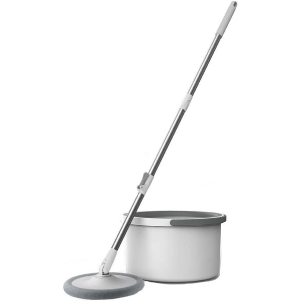Швабра с вращающейся насадкой для мытья пола в комплекте с ведром ∙ Швабра центрифуга с ведром и автоматическим отжимом для пола и окон