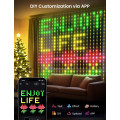 Гирлянда Smart-штора SFK-07 праздничная LED-гирлянда для дома ∙ Светодиодная штора с приложением SFK-07 20 нитей по 20 LED