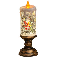 Новогодний снежный светильник-декор LED Свеча HC-G032 ∙ Праздничный LED-светильник HC-G032 с эффектом снегопада и музыкой