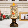 Новогодний снежный светильник-декор LED Свеча HC-G032 ∙ Праздничный LED-светильник HC-G032 с эффектом снегопада и музыкой