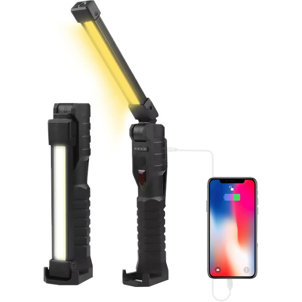 Фонарь LIGHT L08-1 с магнитным основанием и подвесным крючком кемпинговый ∙ Аккумуляторный фонарик поворотный LIGHT L08-1