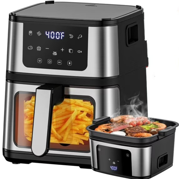 Аэрофритюрница + Гриль MS-3225 7л 3800W быстрое и вкусное приготовление без масла ∙ Аэрогриль MS-3225 для жарки и запекания с минимальным маслом