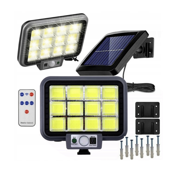 Уличный LED аккумуляторный светильник с датчиком движения на солнечной батарее GL-10 COB ∙ Настенный солнечный светильник COB LED GL-10