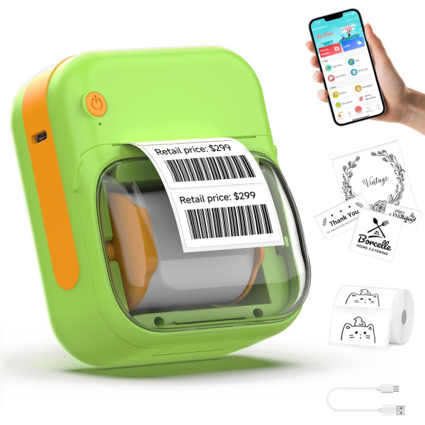 Портативный принтер для наклеек и этикеток B-3 ∙ Мини-принтер для термопечати без чернил B-3