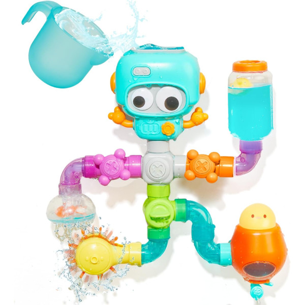 Игрушка для ванны Ingbaby Робот Водный фонтан 21 деталь ∙ Водная Ingbaby Робот игрушка-фонтан для купания