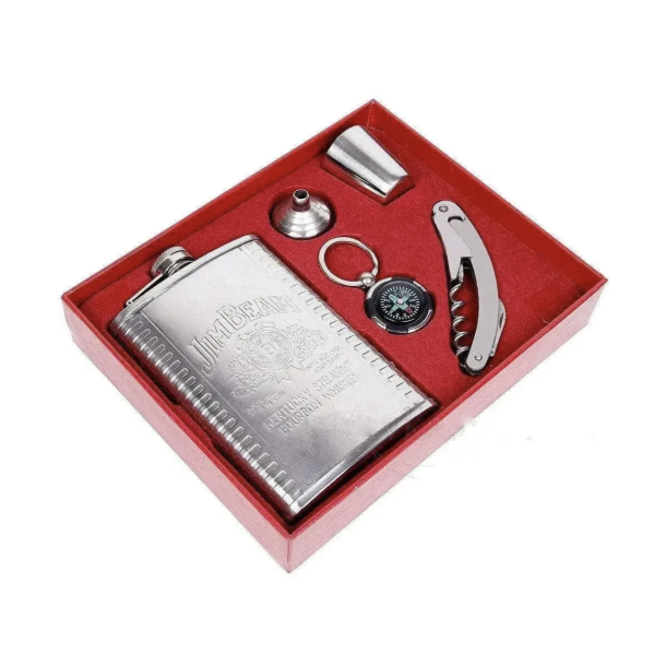 Подарочный набор фляга + компас + мультинож XL-5508 ∙ Мужской подарочный набор wine XL-5508 для туризма и отдыха