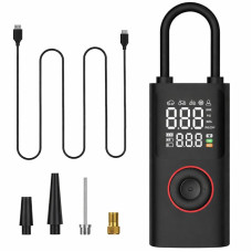 Автомобильный компрессор аккумуляторный с автоотключением и Power Bank ATJ-005 • Портативный беспроводной насос с цифровым дисплеем и LED-фонарем