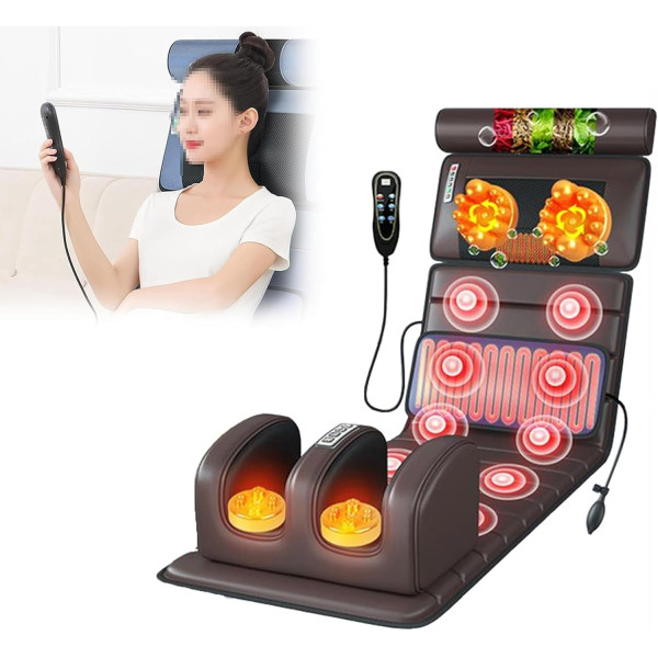 Массажёр для шеи, спины, ягодиц и ног с подогревом RETTER ReNova ZH-09YX5 ∙ Электрический массажный мат RETTER ReNova с вибрацией и инфракрасным прогревом