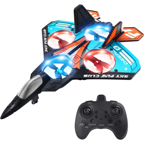 Игрушка-самолёт на радиоуправлении KS-198 Fighter Plane RC 4X 2.4GHz ∙ RC дрон-истребитель Fighter Plane RC 4X с LED-подсветкой и трюками 360°