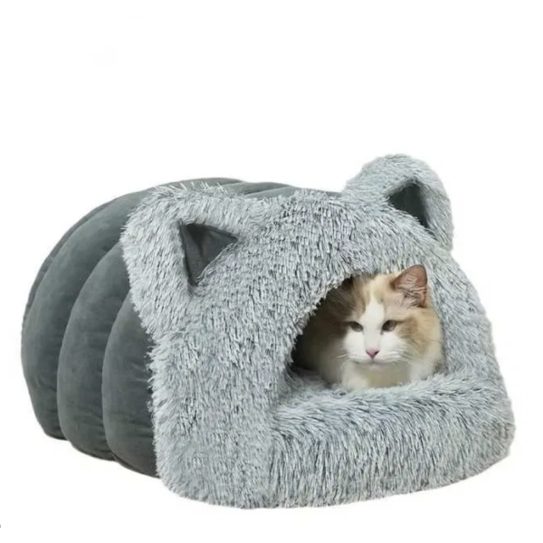 Домик для животных серый M 50×42×30 см MA817 ∙ Уютный домик MA817 для котов и собак мелких пород