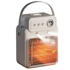 Обогреватель для дома электрический 2 в 1 1200 Вт ∙ Миниобогреватель с увлажнителем 1200 Вт и таймером