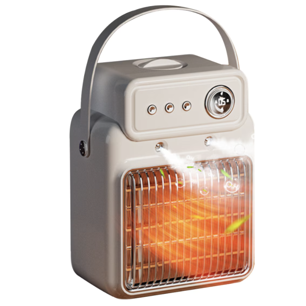 Обогреватель для дома электрический 2 в 1 1200 Вт ∙ Миниобогреватель с увлажнителем 1200 Вт и таймером