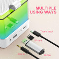 Мини-детское караоке с RGB-подсветкой K18 ∙ Bluetooth-колонка K18 с 2 микрофонами