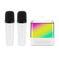 Мини-детское караоке с RGB-подсветкой K18 ∙ Bluetooth-колонка K18 с 2 микрофонами