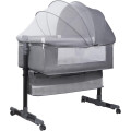 Детская кроватка приставная 0219/МК 3в1 с пеленальным столиком Light Grey ∙ Многофункциональная и удобная кроватка 0219/МК 3в1 для новорождённых