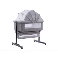 Дитяче ліжко приставне 0219/МК 3в1 з пеленальним столиком Light Grey ∙ Багатофункціональне та зручне ліжко 0219/МК для новонароджених Дитяче ліжко приставне 0219/МК 3в1 з пеленальним столиком Light Grey ∙ Багатофункціональне та зручне ліжко 0219/МК для новонароджених